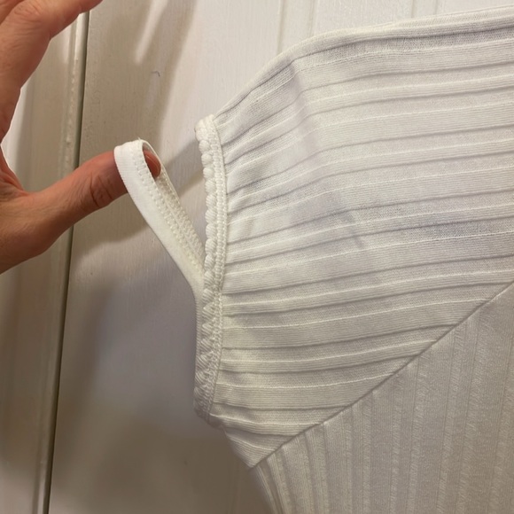 New! Helmut Lang white little ribbed core knit cotton t-shirt - Picture 8 of 10